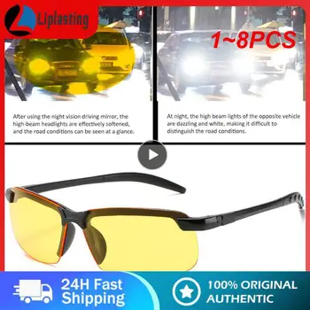 1-8 шт. Солнцезащитные очки для Рыбалки Мужские Поляризованные UV400 Алюминиевые Прямоугольные Солнцезащитные Очки Без оправы Фотохромные Очки ночного Видения