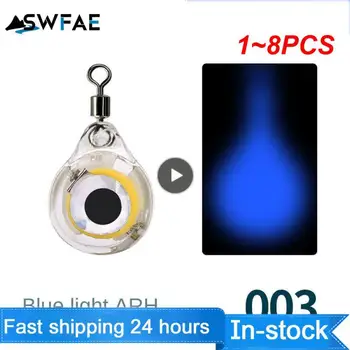 1 ~ 8ШТ 10-Мини Рыболовная Приманка Light LED Deep Drop Подводная Форма Глаза Рыболовный Кальмар Рыболовная Приманка Светящаяся Приманка для Привлечения