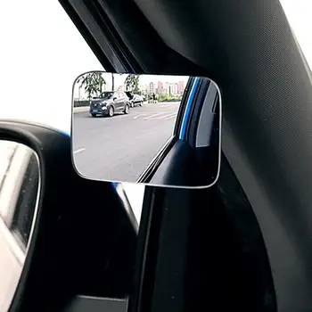 1 шт. Автомобильное зеркало HD Выпуклое Зеркало для слепых зон с регулируемым углом обзора 360 градусов, Зеркало заднего вида для парковки без оправы Mirrow
