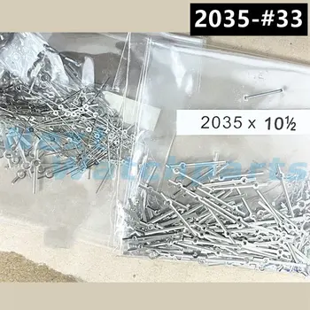 100 комплектов серебряных секундных стрелок диаметром 10,5 мм для кварцевого механизма Miyota 2035