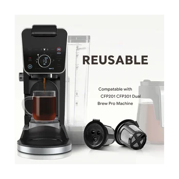 12ШТ многоразовых кофейных капсул для Ninja Dual Brew Espresso Капсулы K Cup для Ninja CFP201 CFP301