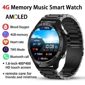 2023 Новые Смарт-Часы 4G С Памятью AMOLED 454*454 HD Bluetooth Call smartwatch Для Мужчин Huawei xiaomi Apple Android TWS Наушники