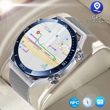 2023 Новые спортивные смарт-часы Ultimate для мужчин для Huawei IOS ECG BT Call Compass NFC Smartwatch Поддержка GPS трека Водонепроницаемые часы