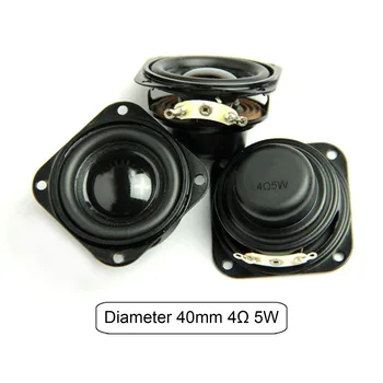 2ШТ 1,5-дюймовый Аудио Динамик 4Ω 5 Вт 40 мм Басовый Мультимедийный Громкоговоритель DIY Sound Mini Speaker с Крепежным Отверстием