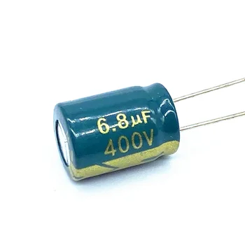 30 шт./лот Высокочастотный низкоомный алюминиевый электролитический конденсатор 400V 6.8мкФ размером 10*13 мм 20%