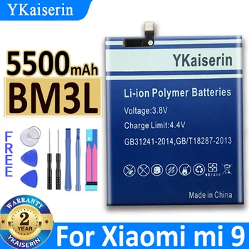 5500 мАч YKaiserin Аккумулятор BM3L BM 3L BM-3L для Xiaomi 9 Xiaomi9 MI9 M9 MI 9 Аккумулятор Высокой Емкости Bateria + Номер для отслеживания