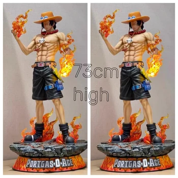 73 см Предпродажа One Piece Gk Fantasy Third Anniversary 1/3 Ace Супер Огромные фигурки для коллекционирования Модная статуя Аниме периферийный подарок