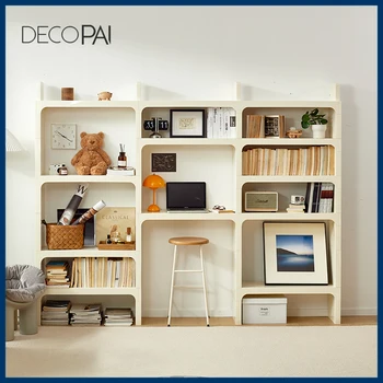 DECOPAI, скандинавский современный многофункциональный комбинированный стеллаж для хранения книг, приставной столик и полка для гостиной, кабинета, душевой комнаты.