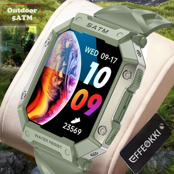 EFFEOKKI Ультра водонепроницаемые мужские военные умные часы Smart Watch Уличные тактические цифровые наручные часы с подключением для мужчин