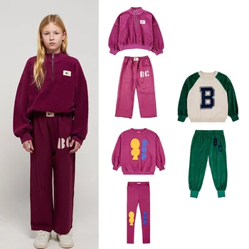 EnkeliBB 2023 AW Новый комплект повседневной толстовки и брюк для мальчиков LMH для девочек, стильные комплекты качественной одежды для детского сада