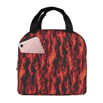 Flame Lunch Bag Изолированные многофункциональные сумки-тоут для ланча Многоразовая термосумка-холодильник