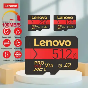 Lenovo 2TB Карты Памяти High Speed A2 U3 Ultra Micro TF SD-Карта 128 ГБ 256 ГБ 1 ТБ 512 ГБ SD/TF Флэш-Карта Для Компьютерного Дрона NEW