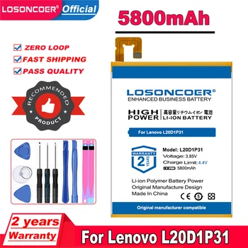 LOSONCOER Лидирующий Бренд 100% Новый Аккумулятор 5800mAh L20D1P31 Для LENOVO Tablet Battery