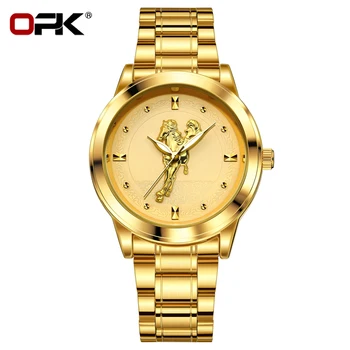 OPK Модные Роскошные кварцевые мужские часы Водонепроницаемые Люминесцентные мужские наручные часы Деловые Классические Мужские часы из нержавеющей стали