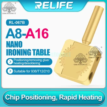 RELIFE RL-067B для телефонного чипа A8-A16 Портативная электрическая паяльная головка, термостатическая паяльная станция универсального типа