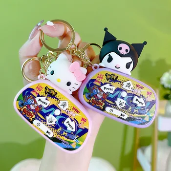 Sanrio Hello Kitty Kuromi Cinnamoroll Брелок Для Ключей Милый Мультяшный Брелок Для Ключей Креативная Игровая Консоль Подвеска Сумка Шарм Аксессуары