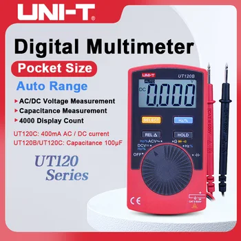 UNI-T UT120A UT120B UT120C Карманный Цифровой Мультиметр С функцией проверки переменного/Постоянного тока Относительное Измерение Мини-Цифрового Амперметра