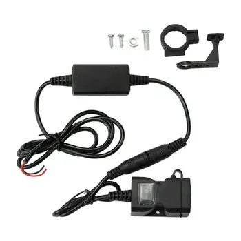 USB-зарядное устройство для мотоциклов Универсальный адаптер для зарядки мобильных телефонов для мотоциклов Прочный Дорожный дуэль USB-велосипеды Мобильные зарядные устройства