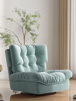 XL Итальянское Минималистское Кресло Для отдыха Nordic Modern Вращающееся Кресло с Одним Сиденьем из Матовой Кожи
