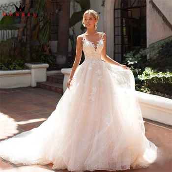 Бальное платье, Элегантные свадебные платья, блестки, тюль, кружевные аппликации, официальное свадебное платье 2023, новый дизайн, сшитый на заказ DS69