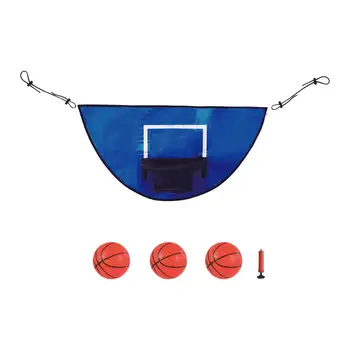 Баскетбольное кольцо для батута, включая маленький баскетбольный мяч из водонепроницаемых материалов, мини-баскетбольное кольцо для батута с ограждением