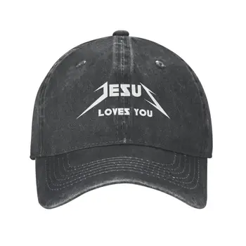 Бейсбольная кепка Jesus Loves You, Модные потертые головные уборы God Yeezus, Мужские и женские кепки для активного отдыха, шляпа