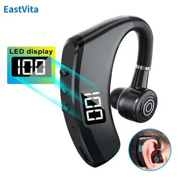 Беспроводная Bluetooth-совместимая Гарнитура V9 Pro 5.2 Со Светодиодным Смарт-дисплеем Бизнес-Гарнитура Громкой Связи Earhook Наушники С Микрофоном