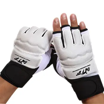 Боксерские перчатки на полпальца из искусственной кожи для ММА, перчатки для кикбоксинга, каратэ, Муай Тай, Тренировочные перчатки для детей и мужчин