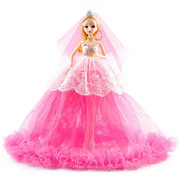 Большое свадебное платье Кукла Игрушка Изысканный подарок Детская игрушка мультяшная кукла Кукла 40 см