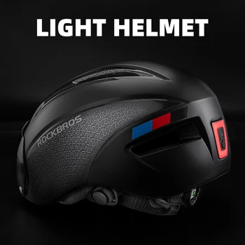 Велосипедный шлем ROCKBROS со светодиодной подсветкой, перезаряжаемый Велосипедный шлем, Велосипедный шлем для горной дороги, Спортивная Безопасная шляпа для мужчины