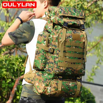 Водонепроницаемый уличный рюкзак 80Л, уличный камуфляжный рюкзак, мужской военный рюкзак большой емкости, дорожная сумка для мужчин, походная сумка