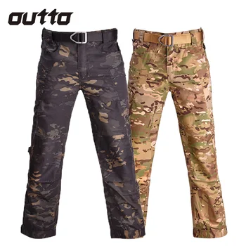 Военные тактические брюки Мужские с несколькими карманами, Износостойкие камуфляжные брюки-карго, боевые брюки для охоты, скалолазания, пешего туризма, мужские брюки