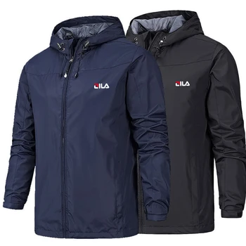 Высококачественная мужская куртка с капюшоном на молнии, модная повседневная ветрозащитная непромокаемая спортивная куртка для альпинизма на открытом воздухе