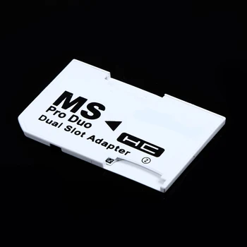 Двойной слот Micro для SD SDHC TF для карты памяти MS Card Pro Duo Reader Адаптировать адаптер карты памяти для PSP Двойная 2 слотная карта адаптера