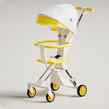 Двусторонняя детская коляска, портативная коллекция для путешествий одной рукой, детская коляска для путешествий Без установки, может устанавливаться на колеса с амортизатором.