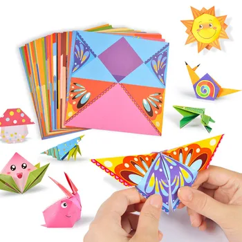Детские игрушки для рукоделия 3D Мультяшные животные Оригами Обучение рисованию из бумаги Монтессори Развивающие игрушки Для детей Резка бумаги своими руками
