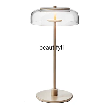 Дизайнерская настольная лампа в скандинавском постмодернистском минималистичном стиле, прикроватная лампа для спальни, Креативное украшение модельного зала