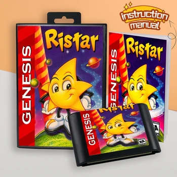 для игровой карты Ristar US cover 16bit MD с розничной коробкой с руководством пользователя (1 комплект) для консолей Sega Genesis Megadrive