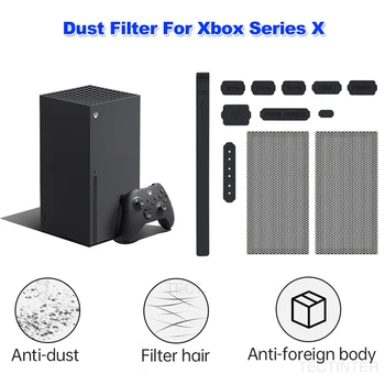 Для консоли Xbox Series X, крышка пылевого фильтра, верхняя Задняя Пылезащитная крышка, держатель, Силиконовые заглушки для игровых аксессуаров PS5 