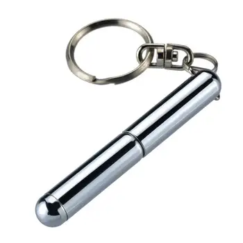 Долговечная выдвижная ручка брелок для ключей Канцелярские принадлежности Компактная выдвижная шариковая ручка