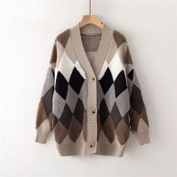 Зимний свитер Для женщин 2022, Вязаный Теплый Длинный свитер с капюшоном, Повседневный Корейский Плотный Осенний Модный Пушистый Кардиган, Свитер для женщин