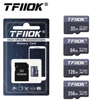 Карта TFIIOK 8GB 16GB 32GB U1 64GB Class 10 Micro Flash Карта Памяти 64GB 128G 256G U3 Cartao De Memoria Mini SD Карта Подарочный Адаптер