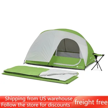 Комплект для походного лагеря Weekender (включает палатку, спальный мешок, походный коврик, табурет), бесплатная доставка