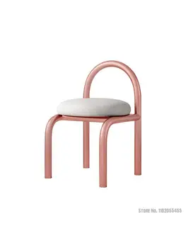Косметический стул для спальни net celebrity ins wind metal lamb бархатный стул для отдыха легкий роскошный обеденный стул в скандинавском минималистичном стиле