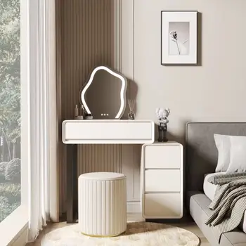 Краска из массива дерева Небольшая квартира Туалетный столик Спальня Современный минималистский столик для макияжа
