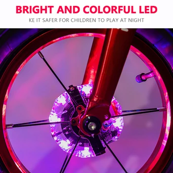 Красочные велосипедные фары для спиц 300 мАч Велосипедная ступица Лампа для спиц USB Перезаряжаемая Водонепроницаемая Универсальная защита Предупреждение Украшение