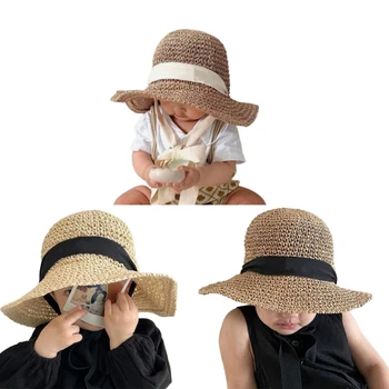 Летняя солнцезащитная шляпа с широкими полями, Дорожная шляпа с солнцезащитным козырьком, реквизит для фотосъемки 066B