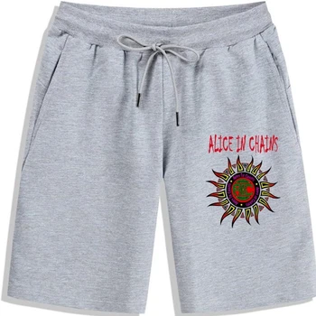 Логотип Alice In Chains Sun, Гранж, Сиэтл, Альтернатива, Крутые мужские шорты Унисекс, B427, мужские шорты из хлопка coolPure