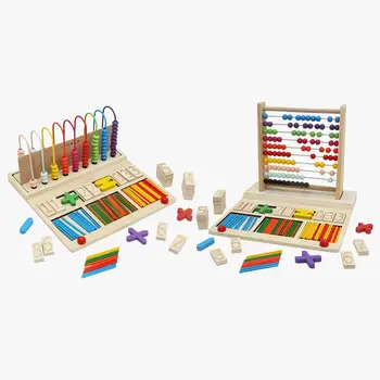 Математическая игрушка Монтессори Обучающая игрушка Сложение и вычитание детей Радужные бусины для счета для детей Подарки для мальчиков и девочек