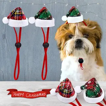 Милая шапочка для домашних животных, праздничные Рождественские шапочки для домашних животных, Очаровательные аксессуары для маленьких собачек, кошек, Забавные милые удобные костюмы для любимых
